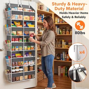 Over The Door Organizer 10 Compartments Gray Non Woven Fabric <b>Storage</b> <b>Rack</b> <b>For</b> Clothing Baby Products Behind Door - Product Image 3