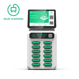 QUICK CHARGE 12 slots sharing power bank rental power bank charging station with screen quick charge for commercial outdoor