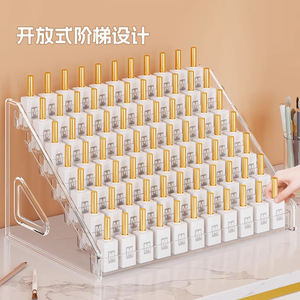 Multi-Tier Stepped Modern Acrylic Display Stand Nail Polish Cosmetics Organizer for Hand Office Figurine Storage Rack <strong>Holiday</strong> - Product Image 2