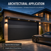 Porte en acier moderne antivol, étanche, pour parc/garage, avec surface finie