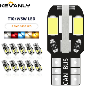 Super Bright T10 W5W 168 194 501 DC12V Canbus Erro Free 5730 8SMD pour ampoule de lampes de lecture de voiture - Product Image 1