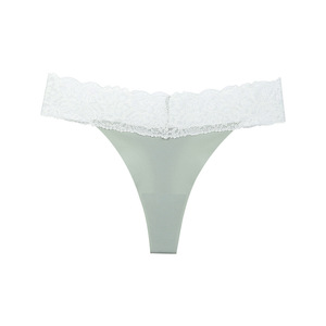 Vente Flash : Culottes string sans couture taille basse <span class=keywords><strong>en</strong></span> dentelle pour <span class=keywords><strong>femme</strong></span> – <span class=keywords><strong>Lingerie</strong></span> sexy et douce à motif floral pour dames - Product Image 3