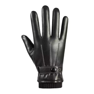 <span class=keywords><strong>Guanti</strong></span> <span class=keywords><strong>Invernali</strong></span> da <span class=keywords><strong>Uomo</strong></span> in Pelle PU alla Moda, Touchscreen, con Chiusura a Bottone, per Ciclismo, Attività all'Aperto, Caldi, Impermeabili, per Uso Quotidiano e Feste - Product Image 4
