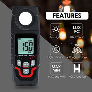 เครื่องวัดแสงดิจิตอลขายดีที่สุด - เครื่องวัดความสว่างหน่วย Lx/FC รุ่น LUX-429 ช่วงความถี่ 400~700 นาโนเมตร สำหรับการถ่ายภาพ โรงพยาบาล - Product Image 2