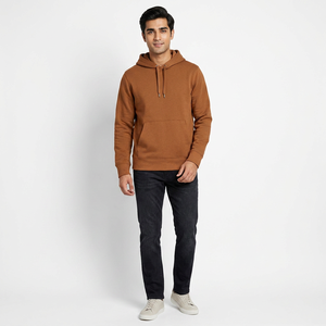 Trendy Zipper-Up Hoodies for Men Regular Fit <b>Thick</b> <b>Fleece</b> Polyester/Cotton Breathable Quick-Dry Sweatshirt for Casual Winter - Product Image 1