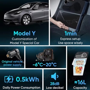 Nuevo Refrigerador Portátil Compacto Termoeléctrico para Vehículo, Mini Nevera para Auto Tesla Modelo Y, Capacidad de 16L, Pantalla Digital, para Exteriores - Product Image 5
