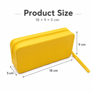 Étui à crayons en silicone minimaliste, imperméable, grande capacité, sac de papeterie portable, trousse à maquillage, étui à crayons pour l'école et le bureau - Product Image 3