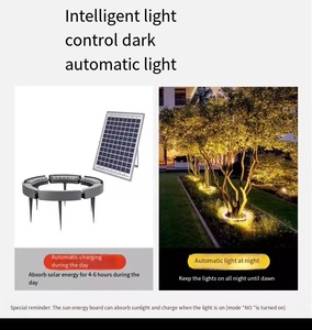 Lumière LED solaire réglable pour arbre, <span class=keywords><strong>étanche</strong></span> <span class=keywords><strong>IP65</strong></span>, éclairage extérieur, en alliage d'aluminium, température de couleur réglable, éclairage de jardin - Product Image 5