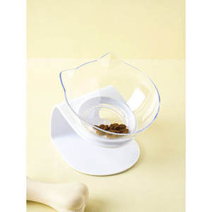 Old-School 1 Pet Bowl Sólido Ligero Plástico Silicona Comida Bebida Cuencos para uso en interiores y exteriores Caja automática amigable para viajes - Product Image 1