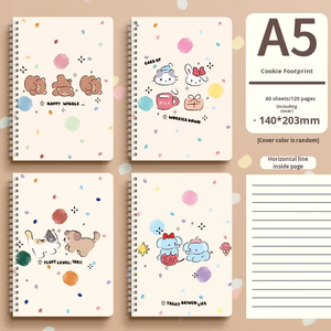 Quaderno a Spirale con Disegni Cartoon, Carta Spessa, Copertina Rigida A5, 60 Fogli, Regalo per Studenti delle Scuole Medie/Secondarie - Product Image 3