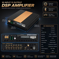 Amplificateur de classe D professionnel, amplificateur de voiture 10 canaux, DSP 12 canaux, 4Ω, égaliseur 31 bandes, qualité d'usine, amplificateur stéréo