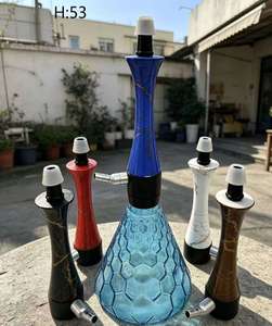 Marble Finish <b>Hookah</b> Mini Shisha Bottle 53 cm Decorative Water <b>Pipe</b> Base for Lounge Bar Home - Product Image 3