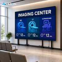 Grand écran LED médical P1.86 pour centre d'imagerie diagnostique avec haute fréquence de rafraîchissement et large angle de vision, installation fixe