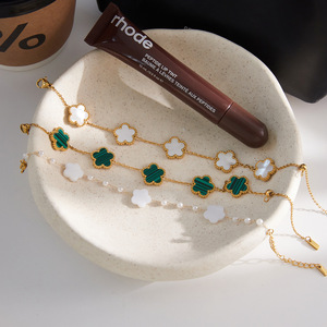<b>Flower</b> <b>Bracelet</b> Necklace Faux Pearl White Women's Everyday Wear Jinhua Origin - Product Image 4