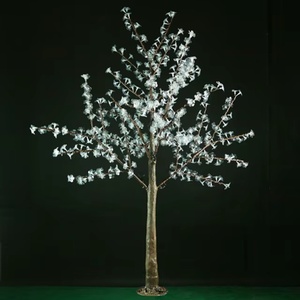 Árbol <span class=keywords><strong>de</strong></span> metal <span class=keywords><strong>LED</strong></span> <span class=keywords><strong>de</strong></span> cerezo artificial con luz blanca para exteriores para decoración <span class=keywords><strong>de</strong></span> patio o jardín para <span class=keywords><strong>Navidad</strong></span> con voltaje <span class=keywords><strong>de</strong></span> 110V/220V - Product Image 5