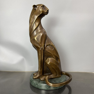Scultura Astratta Moderna in Bronzo <span class=keywords><strong>di</strong></span> Pantera Seduta, Personalizzabile per Decorazione Interna <span class=keywords><strong>di</strong></span> Ville, Statua in Bronzo - Product Image 6