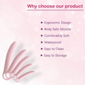 Ensemble d'entraînement flexible pour les muscles du plancher pelvien, dilatateurs en silicone médical gradués pour la récupération de la santé pelvienne et la physiothérapie chez la femme - Product Image 3