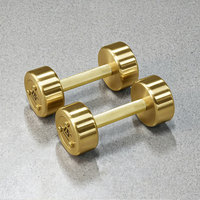 Ensemble d'haltères SMARTFIT en acier titane doré 2-100 kg, logo personnalisé, vente directe d'usine, utilisation en salle de sport commerciale, poids pour les mains en livres (LB)