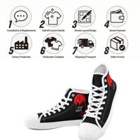 Chaussures en toile montantes personnalisées avec logo imprimé sur demande, OEM ODM, baskets décontractées avec nom d'équipe personnalisé FN024-26025033-7
