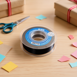 Ruban en satin Ilan 2,5 cm 25Y Noir D03 - Product Image 2