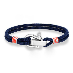 Pulsera de Acero Inoxidable Ajustable con Ancla y Cuerda Trenzada, para Parejas, Unisex o como Regalo para Ella - Product Image 4