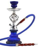 Chicha portable en métal de voyage, petite et colorée, avec base en cristal, bon marché, de JIJU Arabian