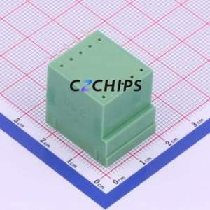 KF2EDGRH-3.5-2*5P Plug-in Terminal Block Bent Lead Through Hole,P=3.5mm Board-to-Board / Socket - Closed 2x5P 3.5mm Green - Product Image 2