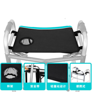 Plateau de marche DURAPOWER 40x31cm noir avec porte-gobelet pour aide à la mobilité des seniors - Product Image 4