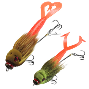 Señuelo Blando de 21cm 40g y 22cm 82g, Tipo Rata Acuática Biónica con Pelo de Ciervo, Señuelo de Rata <span class=keywords><strong>para</strong></span> Pesca en Aguas Profundas, <span class=keywords><strong>Cebo</strong></span> Artificial de Pesca con Cola de Horquilla - Product Image 4