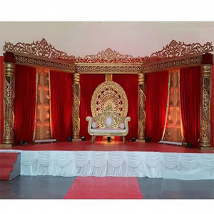 Preciosa Decoración de Mandap para Bodas de Lujo Modernas Estilo Maharaja con Cristal y Fibra de Vidrio para Eventos Interiores/Exteriores - Product Image 1