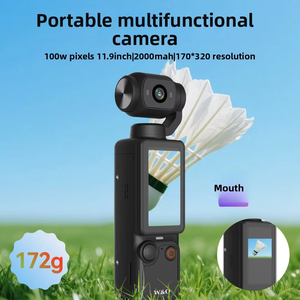 Caméra de vlogging Q7 portable de poche, rotation à 180°, zoom 10x-20x, batterie 7 heures, écran 1,9 pouces, enregistrement audio/vidéo 1080P, MicroSD - Product Image 4