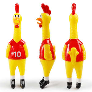 Yüksek kalite ile sürdürülebilir kauçuk tavuk oyuncaklar numarası lüks elastik köpek stres yayın toptan için sıkmak oyuncaklar - Product Image 2