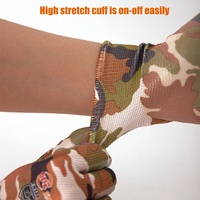 Guantes de Trabajo Resistentes al Desgaste con Recubrimiento de Nitrilo Camuflado, Transpirables y Tejidos, para Gestión del Paisaje