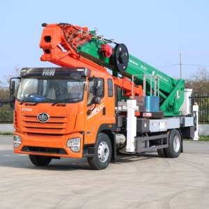 JIUHE hava çalışma kamyonu 45VK 45 <span class=keywords><strong>m</strong></span> katlanır teleskopik bom yüksek Lift çalışma platformu kamyon çalışma anteni - Product Image 2