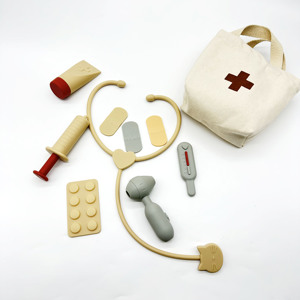 9 piezas al por mayor de silicona juguetes médicos Pretend <span class=keywords><strong>Doctor</strong></span> Toys Set regalo para bebé - Product Image 5