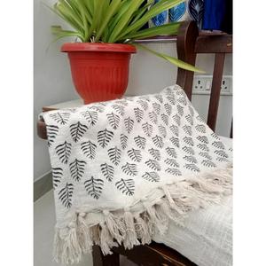 Premium 100% Cotton <b>Throw</b> <b>Blanket</b> Printed Tassels Eco-friendly Lightweight All-Season for Handmade Housewarming Gift - Product Image 2