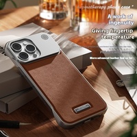 Étui de protection de luxe sans bordure pour Apple 15 15 Plus PC Aromathérapie Cuir Magnétique Boîte de téléphone en bois Antichoc Emballé