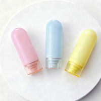 Flacon pompe sans air ovale écologique de 15 ml, 30 ml, 50 ml avec couleur personnalisée pour sérum et lotion