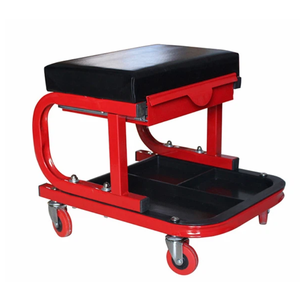 Taburete Mecánico Metálico Resistente con Cajones - Taburete Giratorio y Rodante de 360° para Reparación de Automóviles, Incluye Bandeja de Almacenamiento de Herramientas - Product Image 1