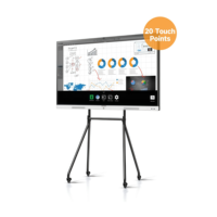 Écran plat interactif de 55, 65 et 75 pouces avec support mobile |   Tableau interactif intelligent 4K UHD Android Windows double OS pour réunions et bureaux