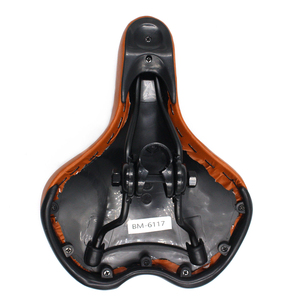 <span class=keywords><strong>Selle</strong></span> de vélo personnalisée respirante et confortable en cuir marron vintage imperméable pour vélo d'exercice - Product Image 4