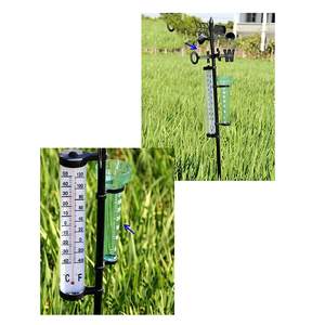 เครื่องวัดสภาพอากาศแบบไร้สายพร้อมเซ็นเซอร์กลางแจ้ง, มาตรวัดอุณหภูมิลมมาตรวัดปริมาณน้ำฝนทนต่อสภาพอากาศกลางแจ้ง - Product Image 6