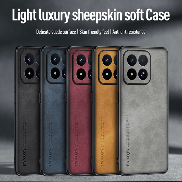 Luxury Business Man Phone Case for MI 17T Pro Mi 17Max Sheepskin Leather All-inclusive Lens Shockproof Back Cover