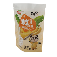 Sachet d'emballage alimentaire personnalisé découpé sur mesure en couleur, pochette en plastique refermable pour fruits, bonbons et snacks croustillants