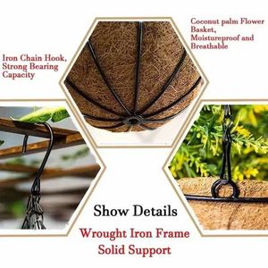 Mini Hanging <strong>Planters</strong> Seagrass Pot Plant <strong>Large</strong> Black Boho Wall Decor <strong>Extra</strong> Basket Wicker Artificial Woven Storage the Bag