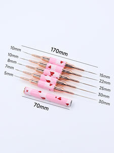 5 pièces/ensemble <span class=keywords><strong>rose</strong></span> <span class=keywords><strong>coeur</strong></span> brosse à ongles peinture <span class=keywords><strong>dessin</strong></span> au trait Double tête Nail Art brosse ensemble pour <span class=keywords><strong>dessin</strong></span> au trait Nail Art - Product Image 2