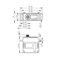 KST X15-1809 V 8.0 Bürstenlose HV Mini-Taumel scheibe Zyklisch gehärtete Stahl zahnräder Extremes Drehmoment Servo 24KG RC Hubschrauber UAV Drohne