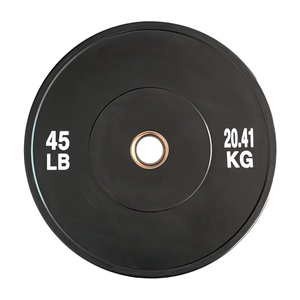 High Quality Gym <strong>Training</strong> Weightlifting Black Rubber Barbell Bumper Weight <strong>Plates</strong> - Product Image 3