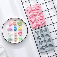 Moule en silicone à 12 cavités, design animaux, de qualité alimentaire, réutilisable, mignon, magnétique, pour chocolat, bonbons et glaçons DIY