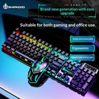 SHIPADOO D500 104 Keys Wired Gaming Keyboard Mouse Combo Backlight USB Wired Gaming Keyboard